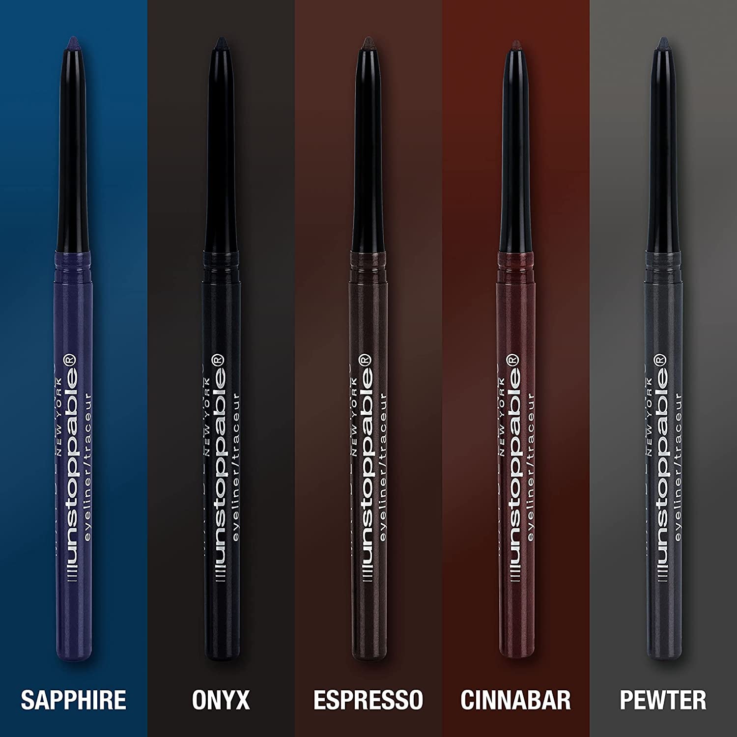 Maybelline Unstoppable Waterproof Mechanical Brown Eyeliner Pencil, Easy to Apply, Smooth Glide, up to 24 Hour Wear, Espresso